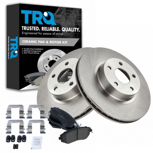 Subaru BRZ Impreza Scion FR-S Front Ceramic Brake Pad & Rotor Kit TRQ BKA11992