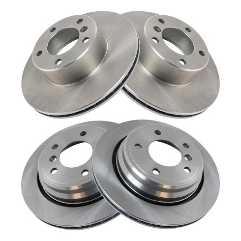 BMW 525i 528i Front & Rear 4 Piece Brake Rotor Set TRQ BRA13893