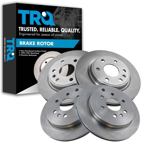 Chevrolet GMC Front & Rear 4 Piece Brake Rotor Set TRQ BRA13904