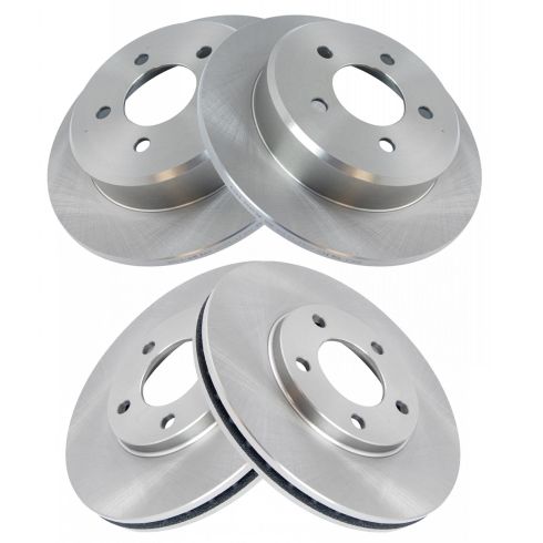 Dodge Chrysler Plymouth Front & Rear 4 Piece Brake Rotor Set TRQ BRA13907
