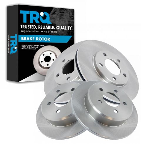 Dodge Chrysler Plymouth Front & Rear 4 Piece Brake Rotor Set TRQ BRA13907