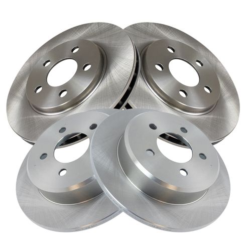Dodge Chrysler Plymouth Front & Rear 4 Piece Brake Rotor Set TRQ BRA13908