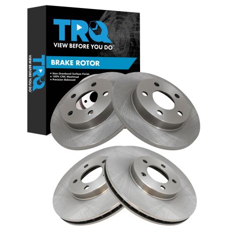 Ford Lincoln Mercury Front & Rear 4 Piece Brake Rotor Set TRQ BRA13912