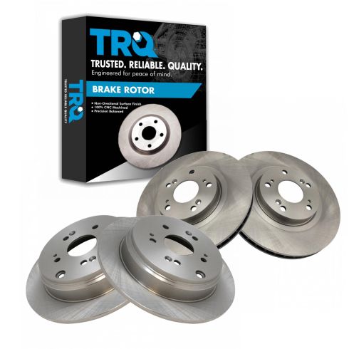 2005-06 Honda CR-V Front & Rear 4 Piece Brake Rotor Set TRQ BRA13921