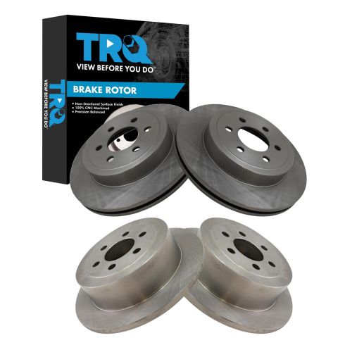 2003-04 Dodge Dakota Front & Rear 4 Piece Brake Rotor Set TRQ BRA13927