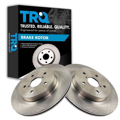 Subaru Legacy Outback WRX Rear Driver & Passenger Side 2 Piece Brake Rotor Set TRQ BRA19717