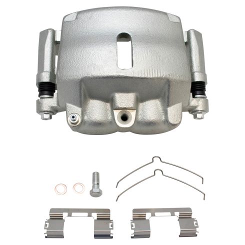 Ford F150 Lincoln Mark LT Front Ceramic Brake Pad & Rotor Kit with Calipers TRQ BKA14030 - Image 2