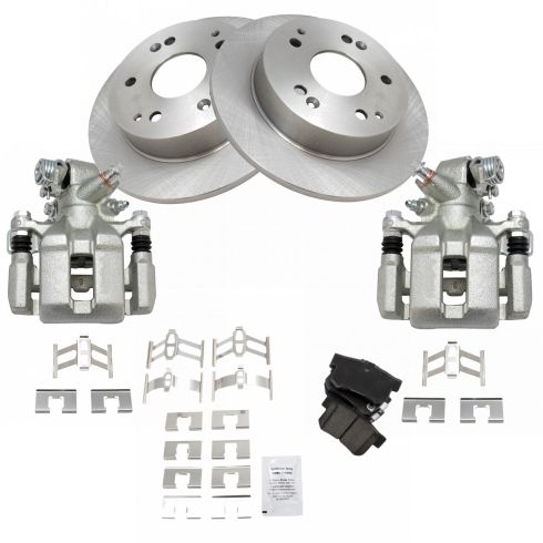 2002-06 Acura RSX Rear Ceramic Brake Pad & Rotor Kit with Calipers TRQ BKA14038 - Image 6