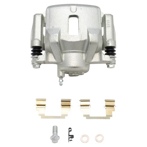 2003-08 Toyota Corolla Matrix Pontiac Vibe Front Ceramic Brake Pad & Rotor Kit with Calipers TRQ BKA14039 - Image 2