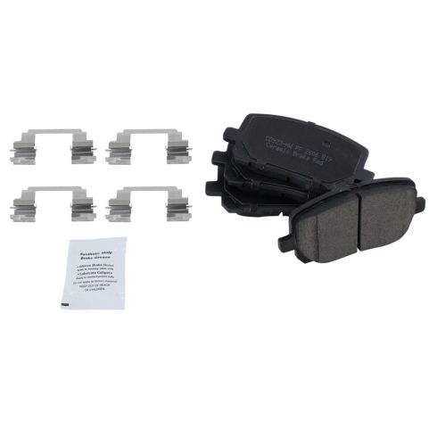 2003-08 Toyota Corolla Matrix Pontiac Vibe Front Ceramic Brake Pad & Rotor Kit with Calipers TRQ BKA14039 - Image 4