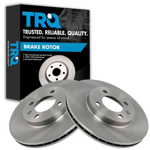 VW Front Driver & Passenger Side 2 Piece Brake Rotor Set TRQ BRA75130