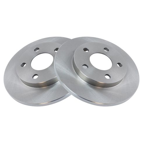 Chevrolet Buick Pontiac Rear Driver & Passenger Side 2 Piece Brake Rotor Set TRQ BRA75136