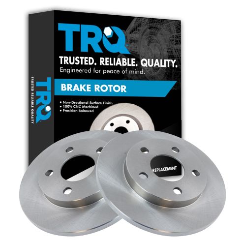 Chevrolet Buick Pontiac Rear Driver & Passenger Side 2 Piece Brake Rotor Set TRQ BRA75136