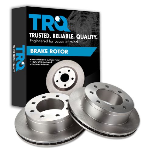 Chevrolet GMC Rear Driver & Passenger Side 2 Piece Brake Rotor Set TRQ BRA75228