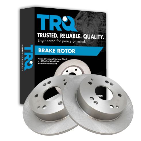Honda Accord Acura Integra RSX Rear Driver & Passenger Side 2 Piece Brake Rotor Set TRQ BRA75233
