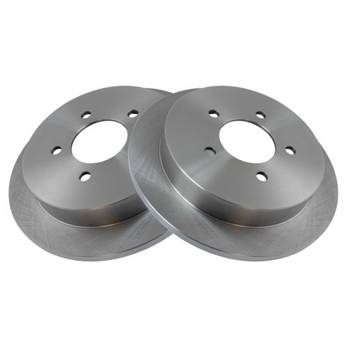 Ford Lincoln Rear Driver & Passenger Side 2 Piece Brake Rotor Set TRQ BRA75244