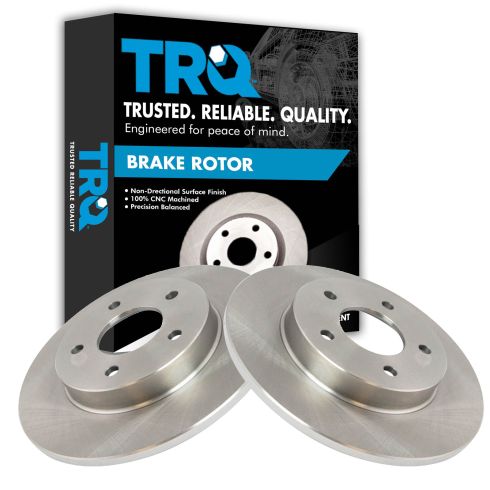 Buick Cadillac Olds Rear Driver & Passenger Side 2 Piece Brake Rotor Set TRQ BRA75245