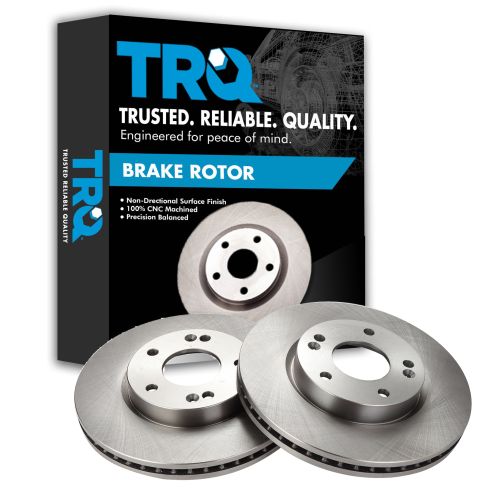 Hyundai Tiburon Tucson Kia Sportage Front Driver & Passenger Side 2 Piece Brake Rotor Set TRQ BRA75271