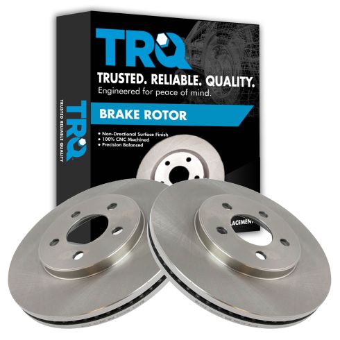 Ford Lincoln Mercury Front Driver & Passenger Side 2 Piece Brake Rotor Set TRQ BRA75311