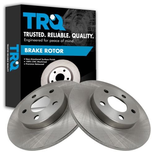 Buick Cadillac Pontiac Rear Driver & Passenger Side 2 Piece Brake Rotor Set TRQ BRA75316