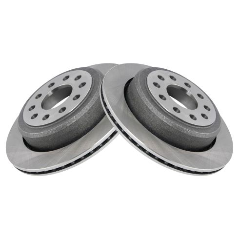 Lincoln Town Car Rear Driver & Passenger Side 2 Piece Brake Rotor Set TRQ BRA75354