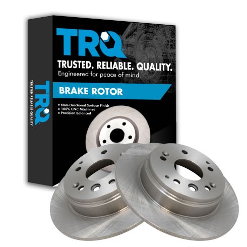 Honda Element Acura TL Rear Driver & Passenger Side 2 Piece Brake Rotor Set TRQ BRA75600