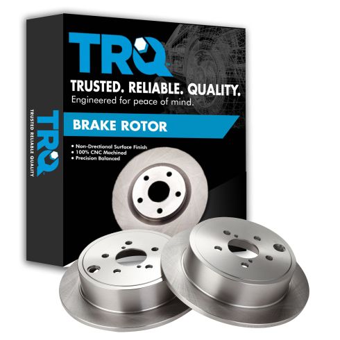 Subaru Rear Driver & Passenger Side 2 Piece Brake Rotor Set TRQ BRA75800