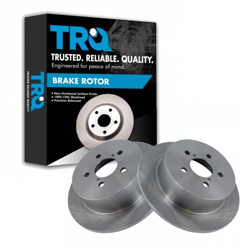 Subaru Legacy Outback Rear Driver & Passenger Side 2 Piece Brake Rotor Set TRQ BRA75808