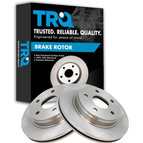 Dodge Ram Chrysler Front Driver & Passenger Side 2 Piece Brake Rotor Set TRQ BRA75900