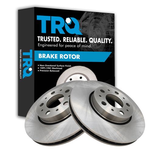 Volvo S60 S80 V70 XC70 Front Driver & Passenger Side 2 Piece Brake Rotor Set TRQ BRA75904