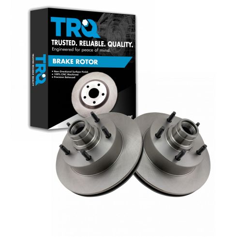Ford Front Driver & Passenger Side 2 Piece Brake Rotor Set TRQ BRA70800