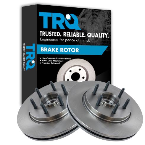 Ford Lincoln Front Driver & Passenger Side 2 Piece Brake Rotor Set TRQ BRA76041