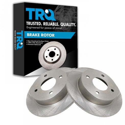 Nissan Infiniti Rear Driver & Passenger Side 2 Piece Brake Rotor Set TRQ BRA76220