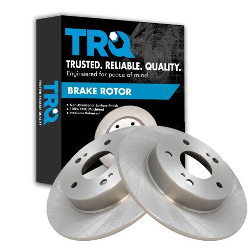 Nissan Maxima Infiniti I30 I35 Rear Driver & Passenger Side 2 Piece Brake Rotor Set TRQ BRA76304