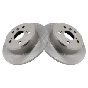 Toyota Lexus Rear Driver & Passenger Side 2 Piece Brake Rotor Set TRQ BRA76461