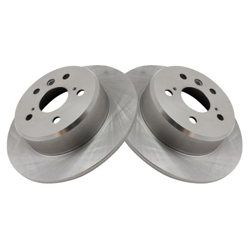 Toyota Lexus Rear Driver & Passenger Side 2 Piece Brake Rotor Set TRQ BRA76461