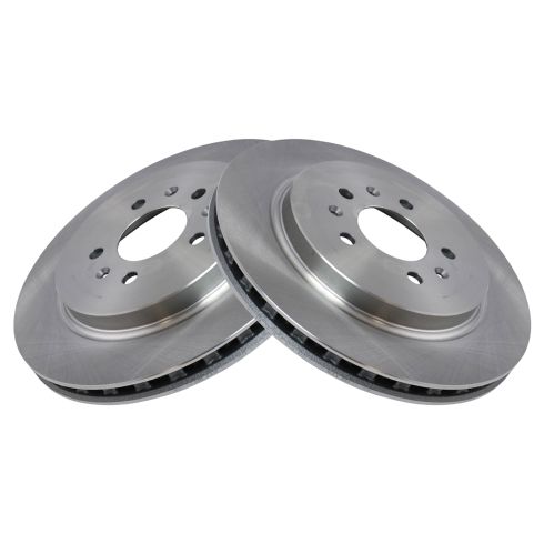 Cadillac CTS STS Rear Driver & Passenger Side 2 Piece Brake Rotor Set TRQ BRA76621