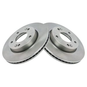 2010-11 Kia Soul Base Model Front Driver & Passenger Side 2 Piece Brake Rotor Set TRQ BRA76709