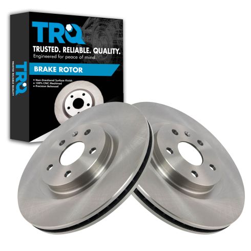 Chevrolet Buick Cadillac Front Driver & Passenger Side 2 Piece Brake Rotor Set TRQ BRA70806