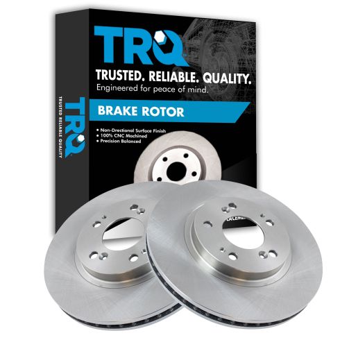 Mitsubishi Endeavor Front Driver & Passenger Side 2 Piece Brake Rotor Set TRQ BRA76819