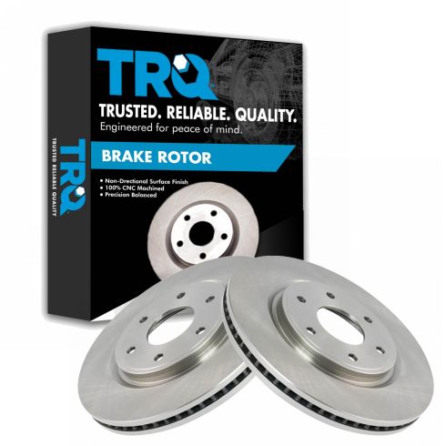 Nissan Armada Infiniti QX56 Front Driver & Passenger Side 2 Piece Brake Rotor Set TRQ BRA76876