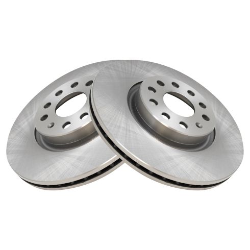 VW Audi Front Driver & Passenger Side 2 Piece Brake Rotor Set TRQ BRA76881