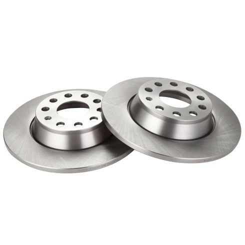 VW Audi Rear Driver & Passenger Side 2 Piece Brake Rotor Set TRQ BRA76887