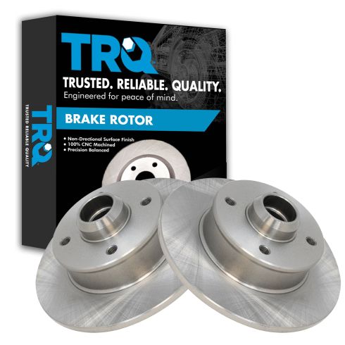 VW Rear Driver & Passenger Side 2 Piece Brake Rotor Set TRQ BRA76893