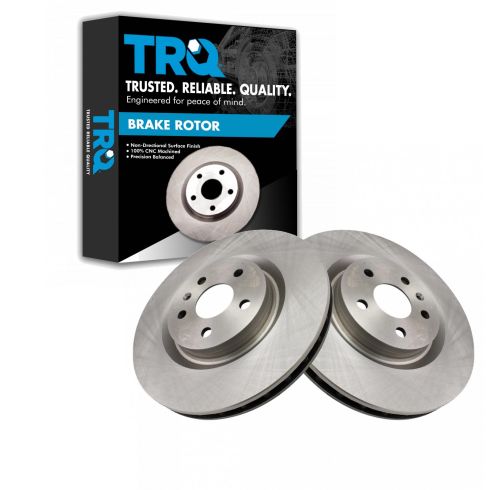 Chevrolet Buick Pontiac Front Driver & Passenger Side 2 Piece Brake Rotor Set TRQ BRA76982