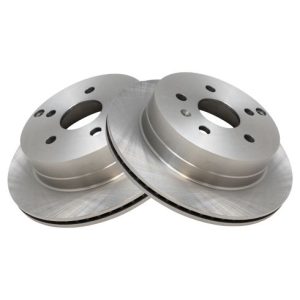 2010-17 Chevrolet Equinox GMC Terrain Rear Driver & Passenger Side 2 Piece Brake Rotor Set TRQ BRA77014