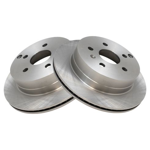 2010-17 Chevrolet Equinox GMC Terrain Rear Driver & Passenger Side 2 Piece Brake Rotor Set TRQ BRA77014