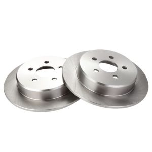 Dodge Chrysler Plymouth Rear Driver & Passenger Side 2 Piece Brake Rotor Set TRQ BRA77174