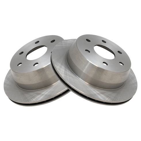 Chevrolet GMC Rear Driver & Passenger Side 2 Piece Brake Rotor Set TRQ BRA77180