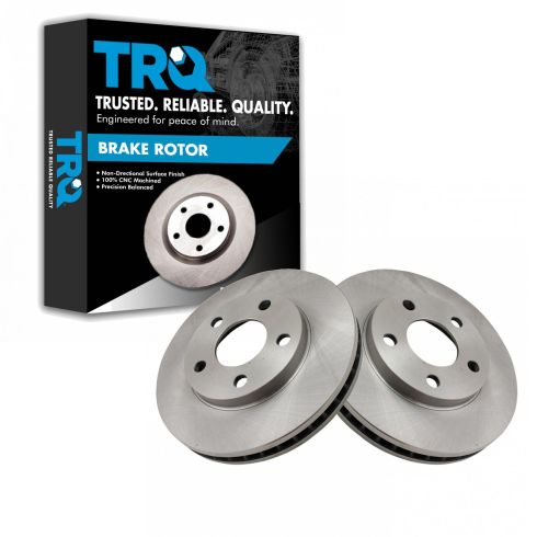 Front Driver & Passenger Side 2 Piece Brake Rotor Set TRQ BRA77190